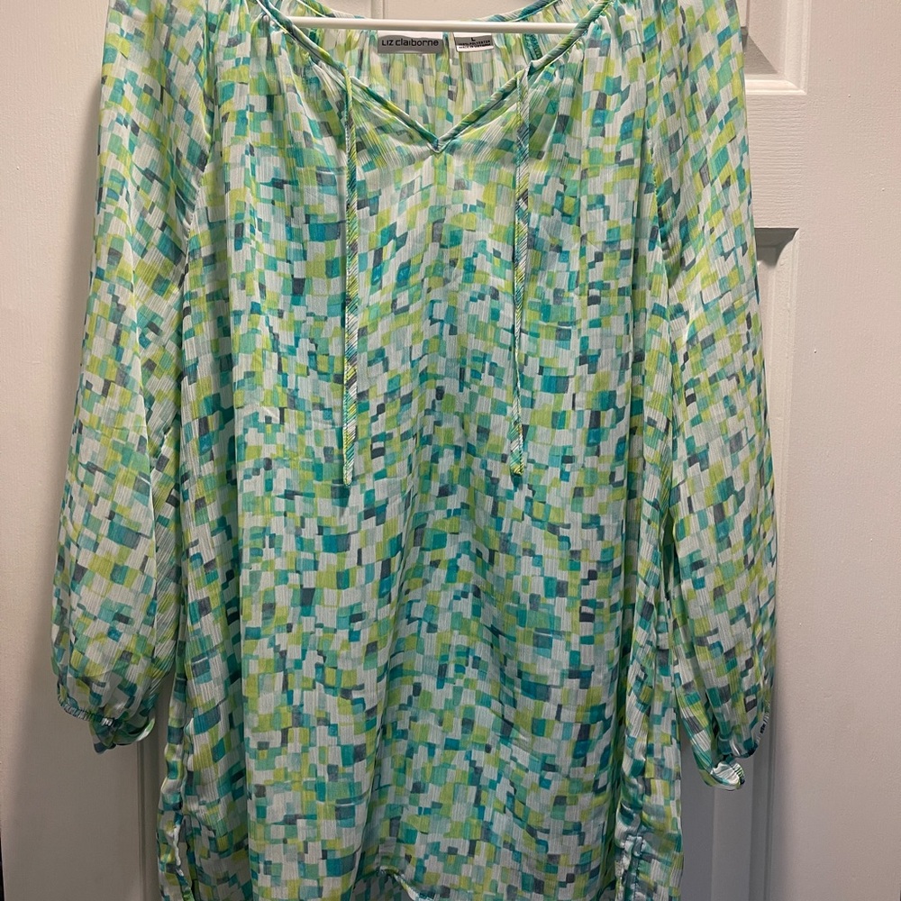 Liz & Co blouse with tank size large